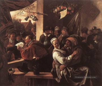  Steen Tableau - Les Rhétoriciens néerlandais genre peintre Jan Steen